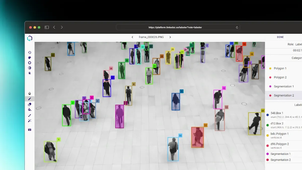 LinkedAI annotation platform interface